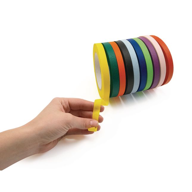 Colorations® Masking Tape, 1/2 Inch - 8 Colors