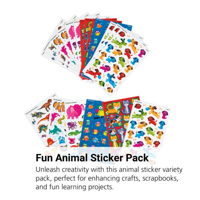 Animal Sticker Variety Pack 20 Sheets