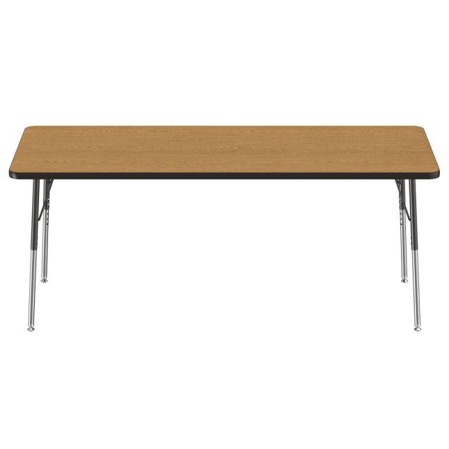 30" x 72" Rectangle Table, Oak/Black