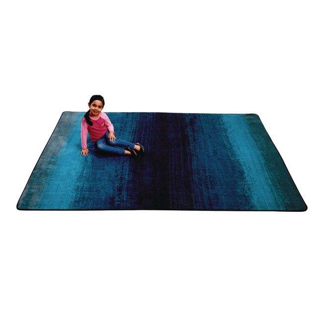 Water Stripes Carpet Blue - 6' X 9', Rectangle_4