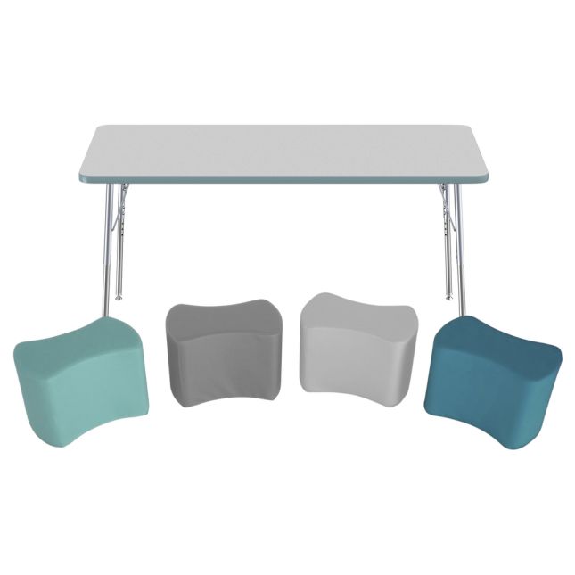 30" x 60" Rectangle Activity Table with Butterfly Seating