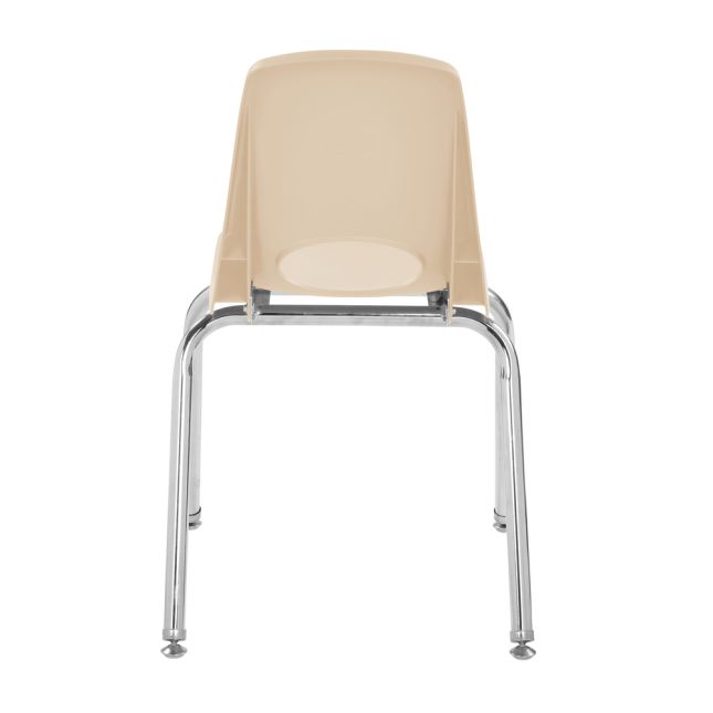 16" Black Stack Chair with Swivel Glides, 6-Pack - Sand