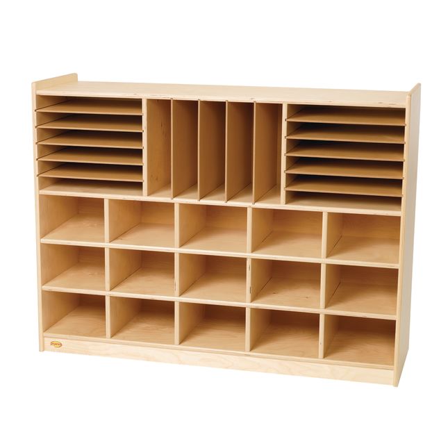 Angeles® Mobile Sectioned Storage Unit with Casters - Without Trays_0