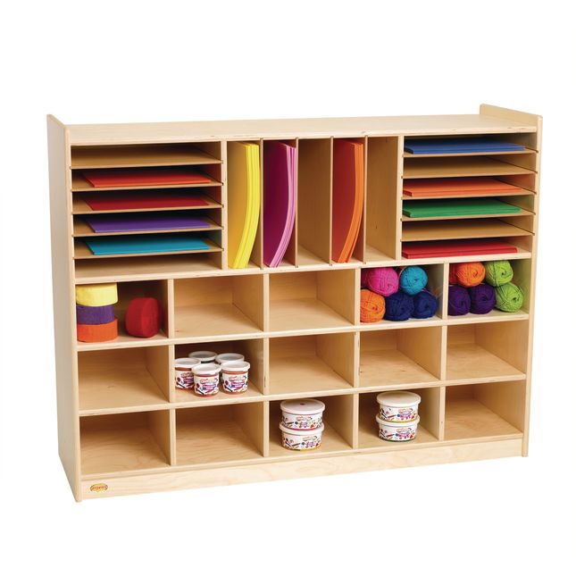 Angeles® Mobile Sectioned Storage Unit with Casters - Without Trays_1