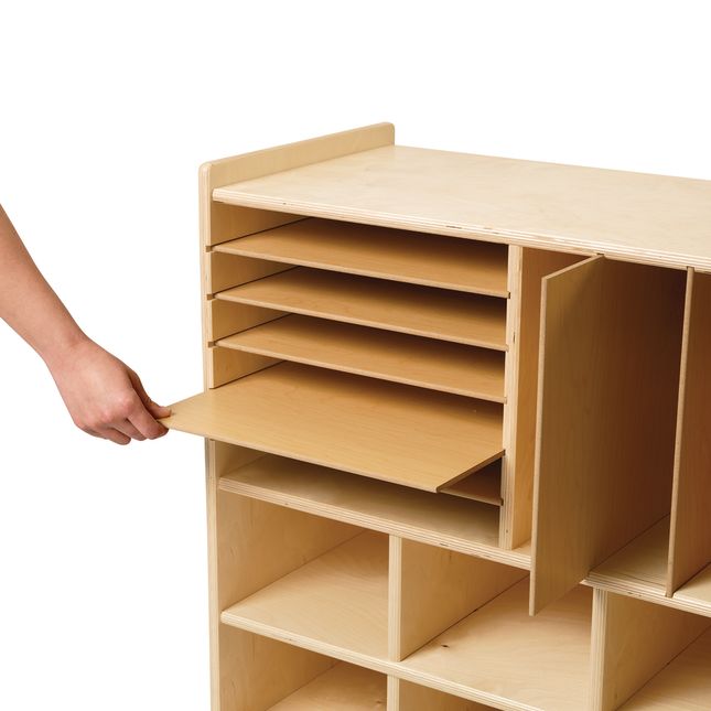Angeles® Mobile Sectioned Storage Unit with Casters - Without Trays_3