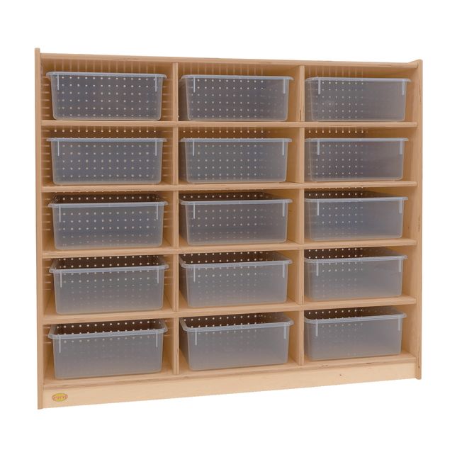 Angeles® Mobile 15-Tray Storage Cabinet with Casters and Clear Trays_0