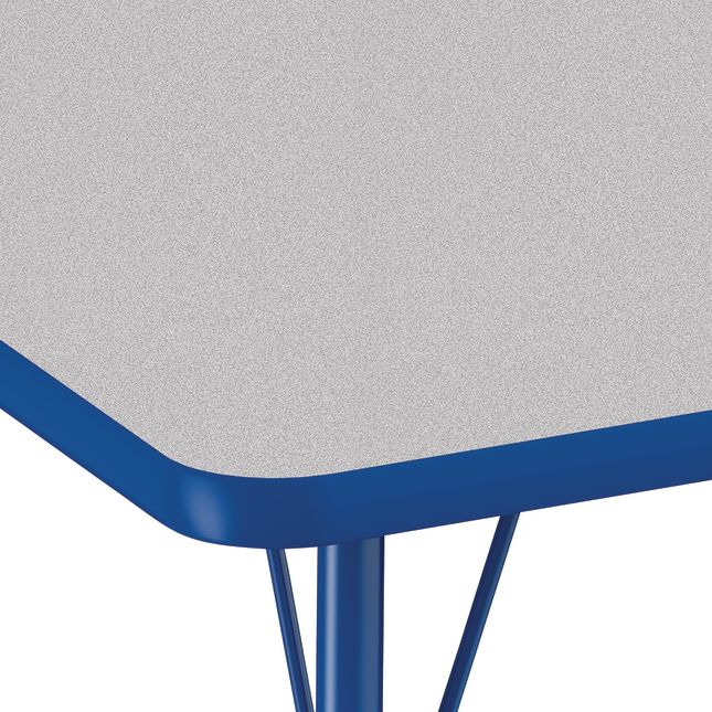 Single Student Table with 12"H Chair Set, Gray/Blue