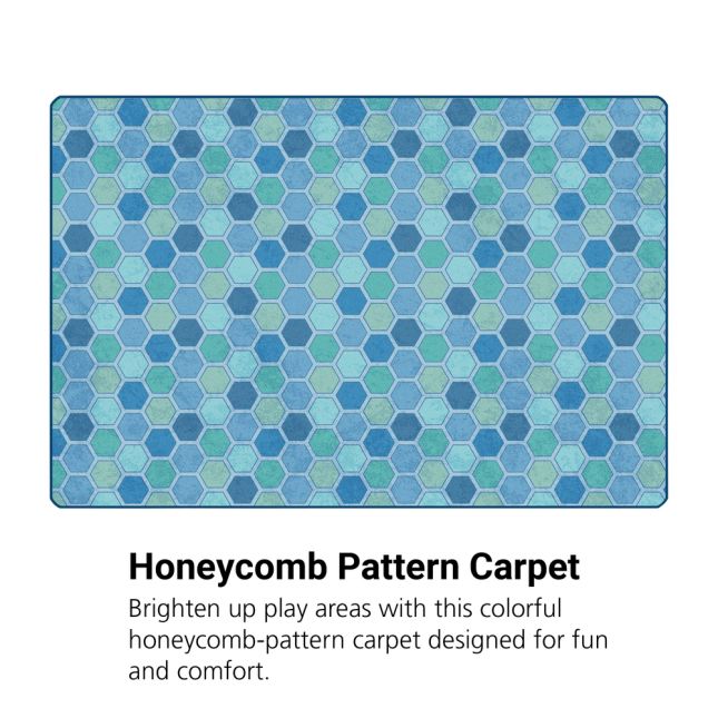 Honeycomb Pattern 6' x 9' Rectangle Pixel Perfect Carpet