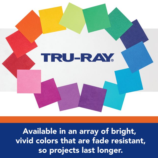 Tru-Ray® Sulphite Construction Paper, 12" x 18" - 50 Sheets