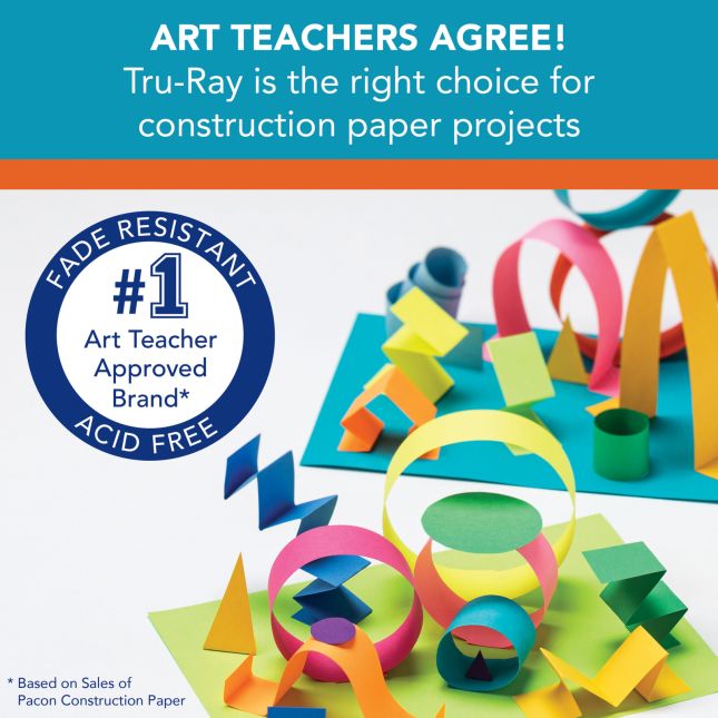 Tru-Ray® Sulphite Construction Paper, 12" x 18" - 50 Sheets