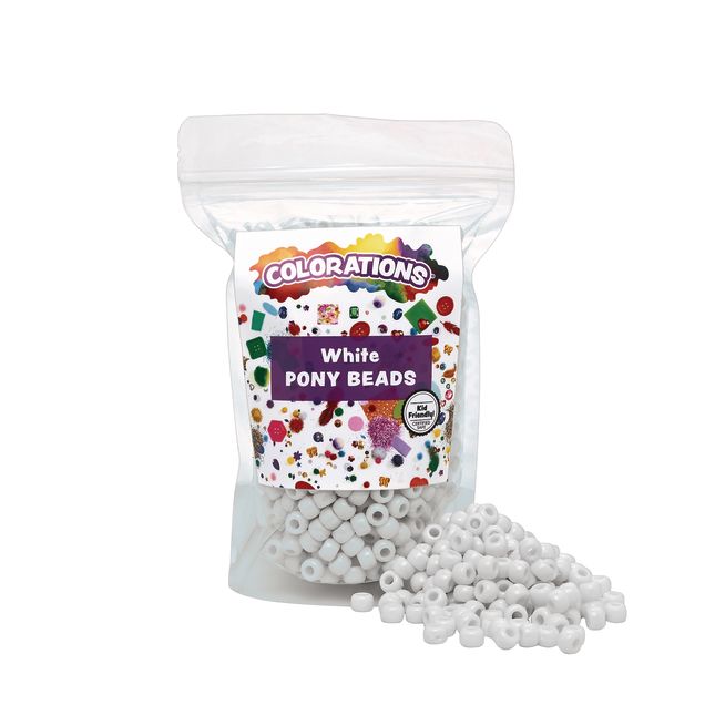 Colorations® Single Color Pony Bead Packs - 1/2 lb.