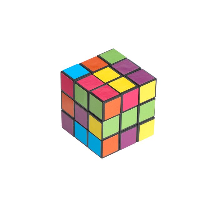 Bright Mini Puzzle Cubes - 12 Pack