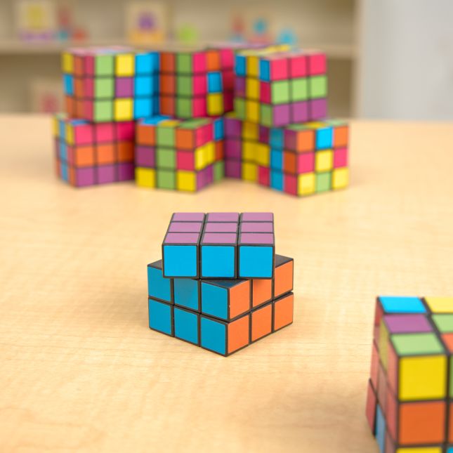Bright Mini Puzzle Cubes - 12 Pack