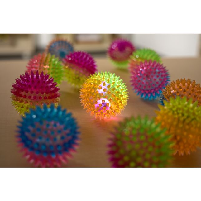 Light-Up Two-Tone Bouncy Ball Assortment - 12 Pack
