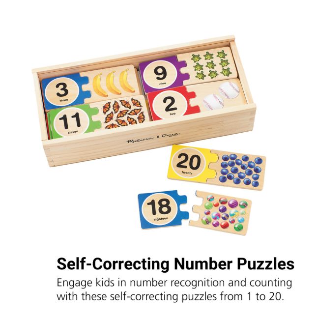 Self-Correcting 1-20 Number Puzzles