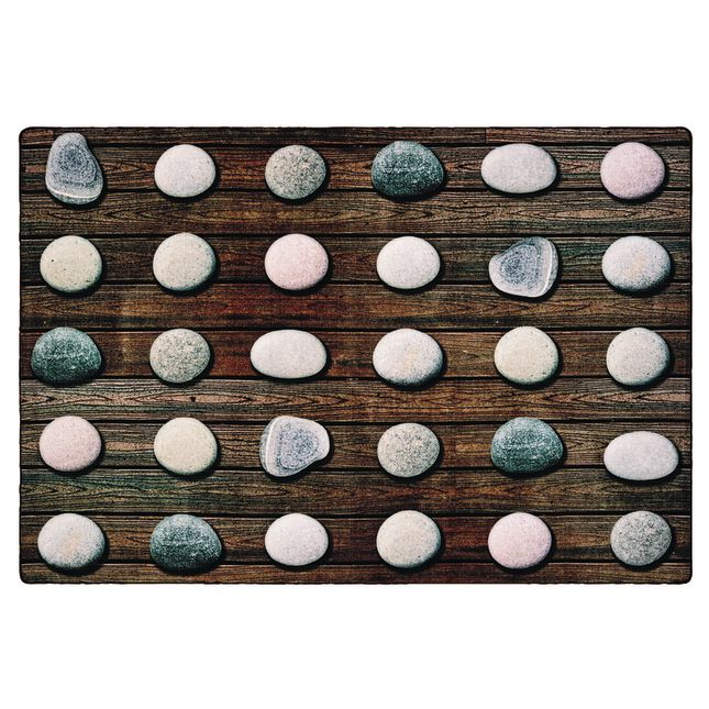 Stones Seating 6' x 9' Rectangle Pixel Perfect Carpet