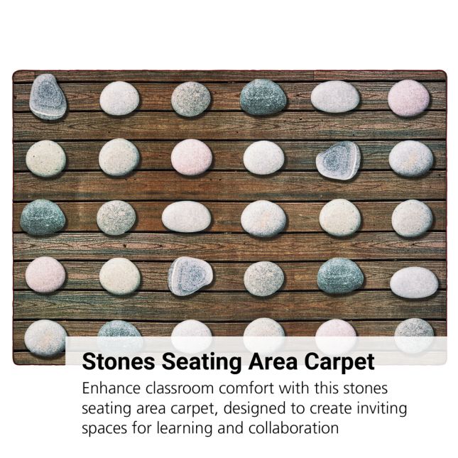 Stones Seating 6' x 9' Rectangle Pixel Perfect Carpet