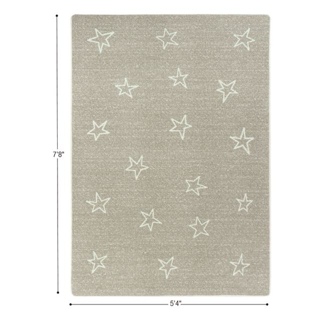 Shine On 5'4" x 7'8" area rug in color Linen