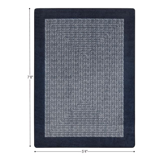 Like Home 5'4" x 7'8" area rug in color Navy