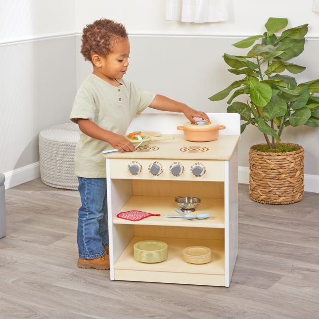 Environments® White Toddler Stove - Ready to Assemble