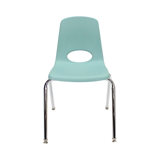 18" Stack Chair with Swivel Glides, 4-Pack-Seafoam