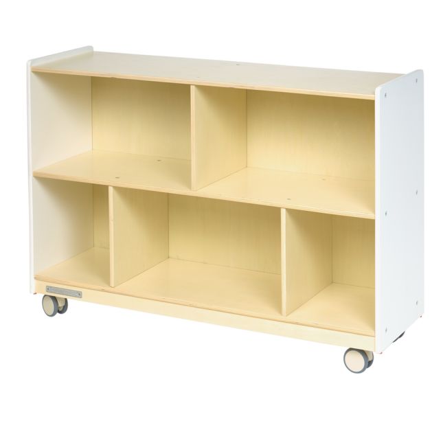 Environments® Mobile 30"H 2-Shelf Storage - White - Assembled