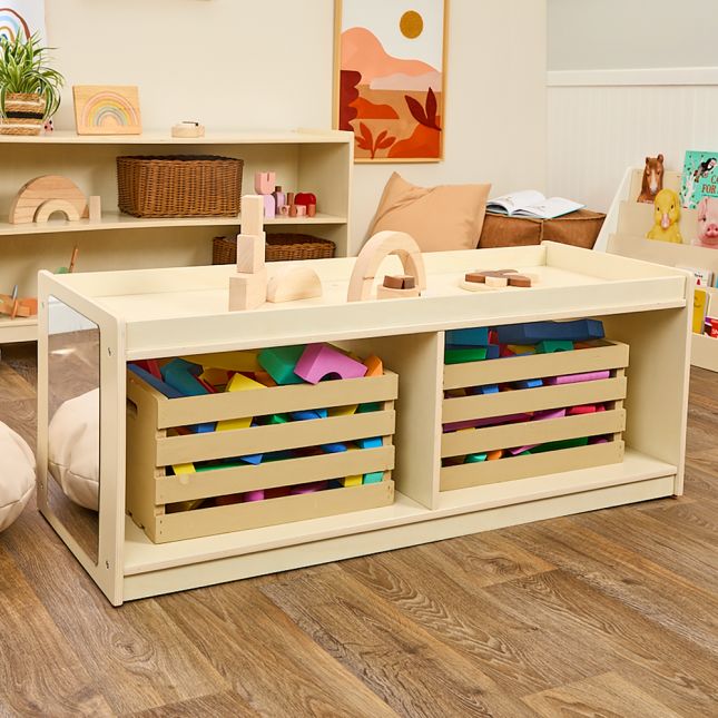 Environments® Mobile 18"H Toddler Storage Center with Mirror - Assembled
