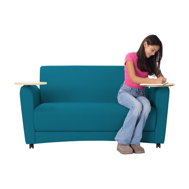 Pro Series Upholstered Common Area Sofa with Tablet - Teal