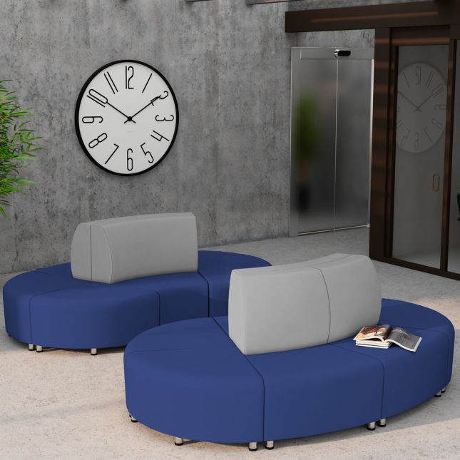 Pro Series Connect Curved Wavelet Seating, 7-Piece Set - Navy