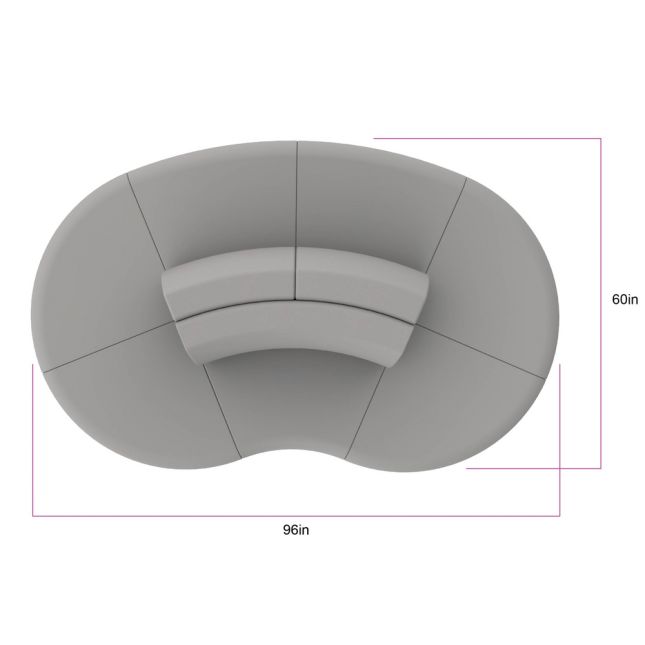 Pro Series Connect Curved Wavelet Seating, 7-Piece Set - Teal
