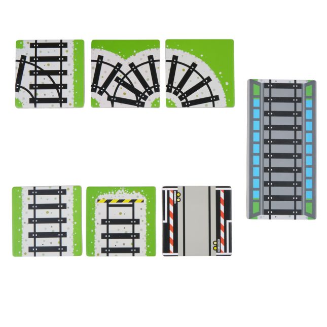 Magnetic Tile Toppers - Train Tracks - 36pcs