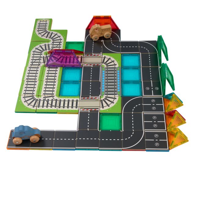 Train and Road Toppers with Tiles Kit - 226pcs