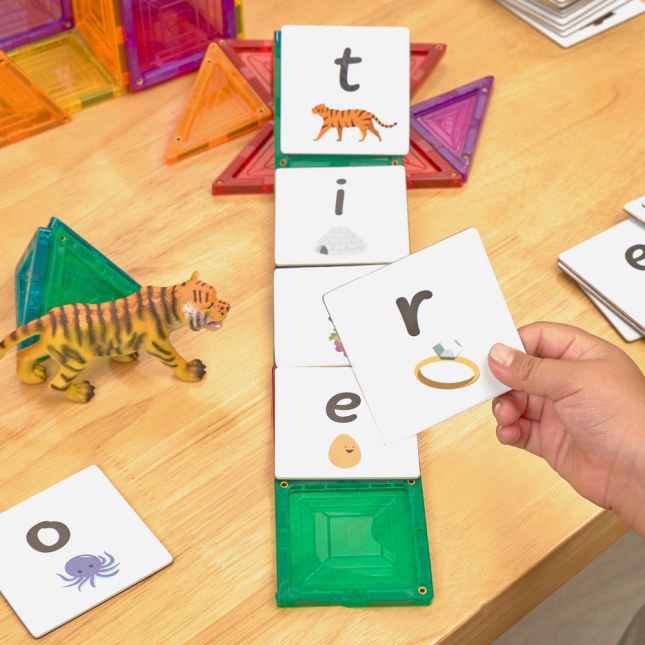 Magnetic Tile Toppers - Alphabet Lowercase - 40pcs
