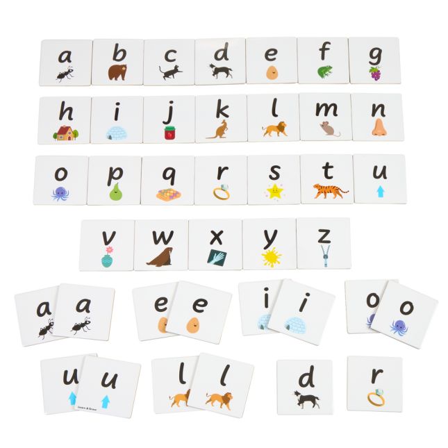 Magnetic Tile Toppers - Alphabet Lowercase - 40pcs