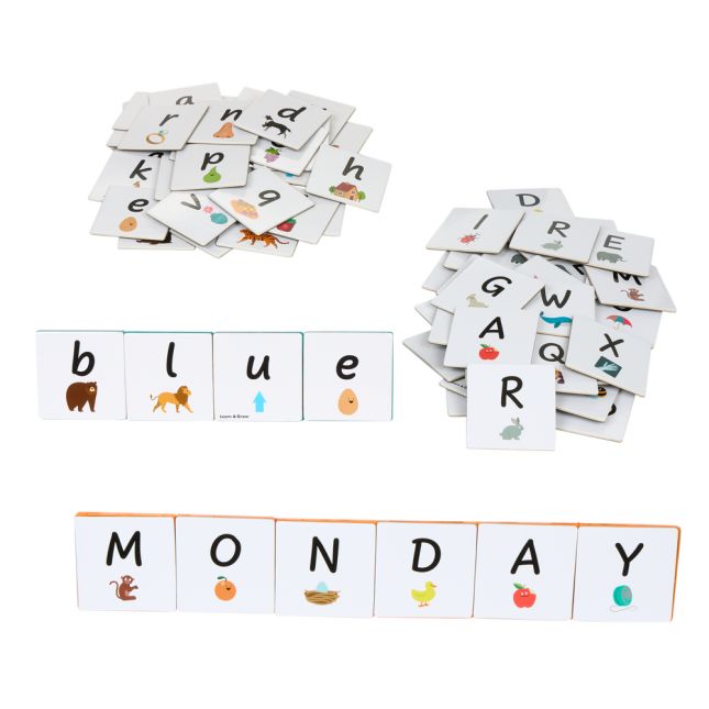 Uppercase and Lowercase Letter Tile Toppers Kit - 80pcs