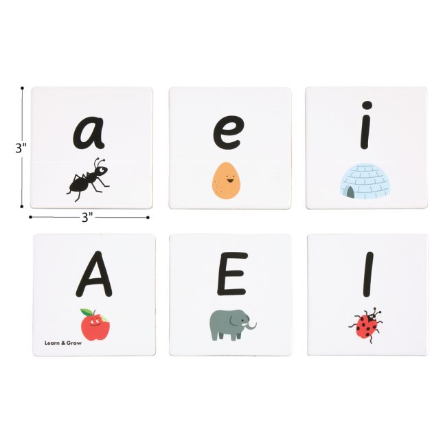 Uppercase and Lowercase Letter Tile Toppers Kit - 80pcs