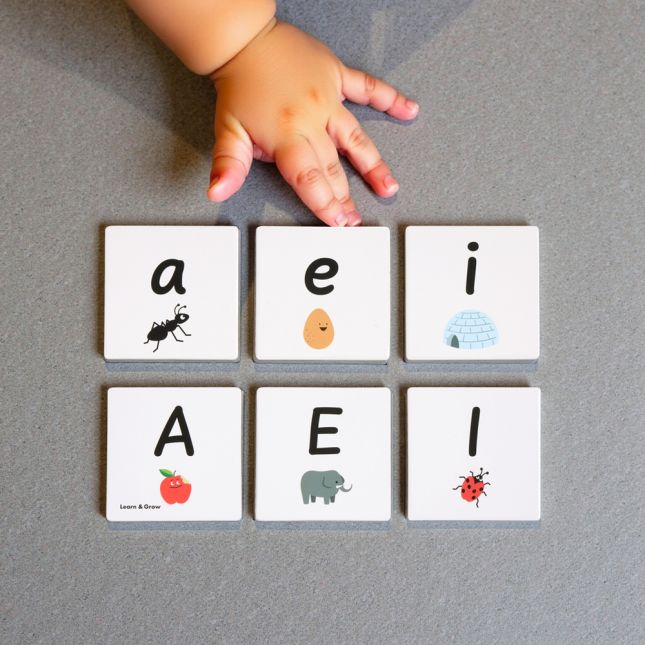 Uppercase and Lowercase Letter Tile Toppers Kit - 80pcs