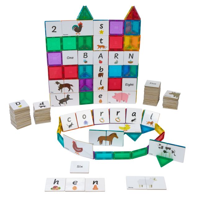 Letters, Numbers, and Animals Tile Toppers Kit - 120pcs