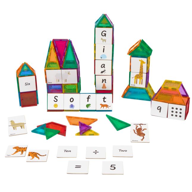 Letters, Numbers, and Animals Tile Toppers Kit - 120pcs