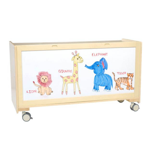 Environments® SmartSwitch Storage - Mobile 24" 2-Shelf - Black Board/White Board - Assembled