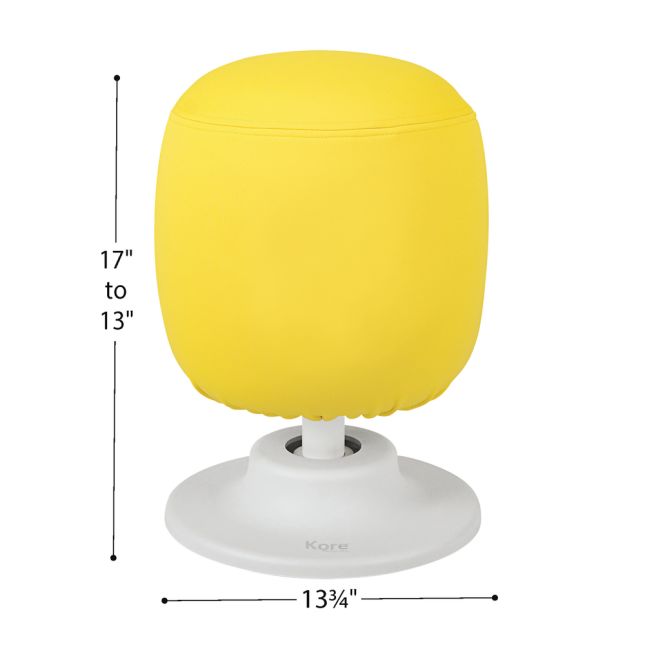 Kore Design™ Kids Adjustable Pivot Stool Small (13" to 17“) - Yellow