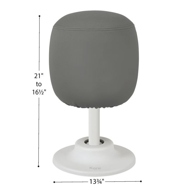 Kore Design™ Kids Adjustable Pivot Stool Tall (16.5" to 21") - Gray
