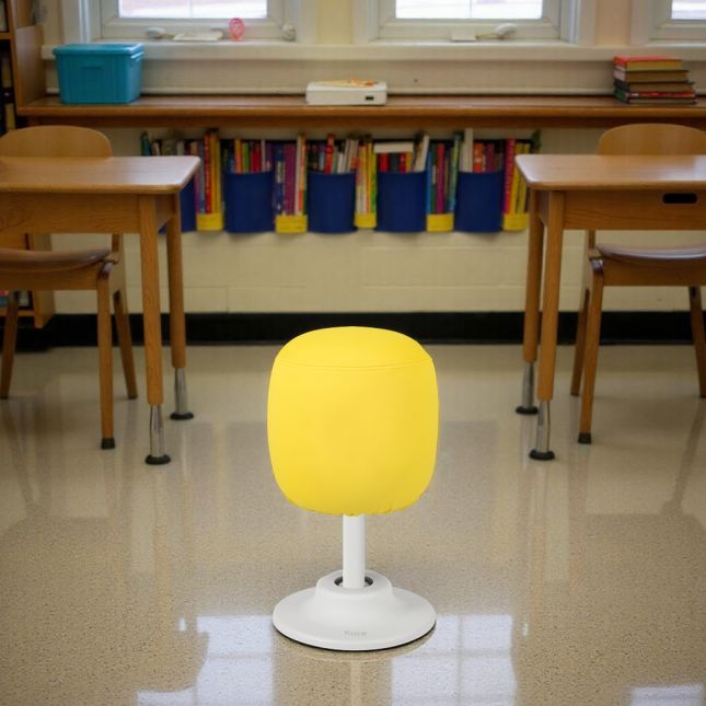 Kore Design™ Kids Adjustable Pivot Stool Tall (16.5" to 21") - Yellow