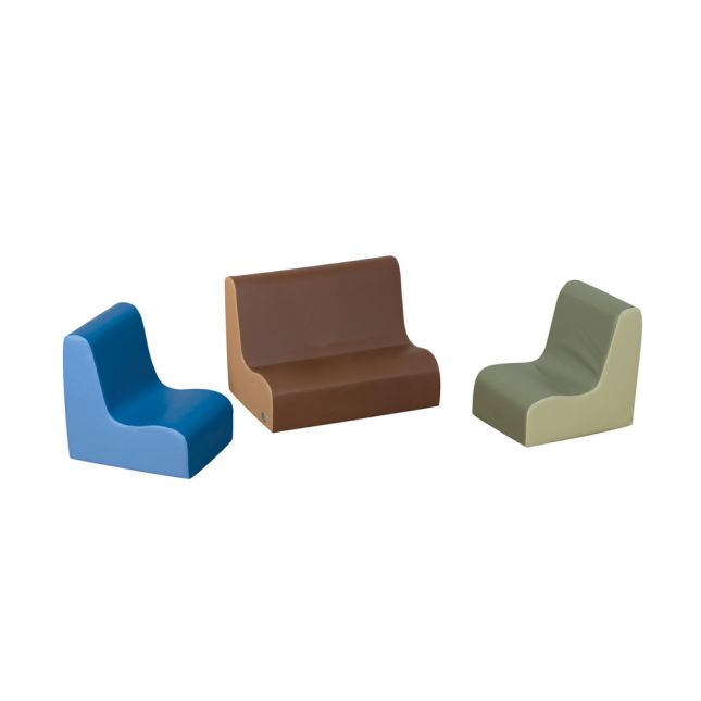 Happy Hangout Small Contour Seating Set of 3 - Woodland