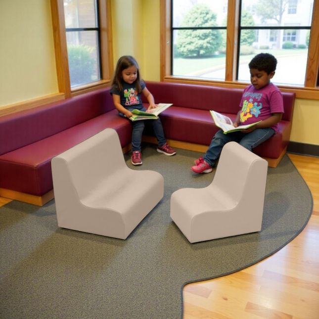 Happy Hangout Contour Chair and Sofa Set - Sand