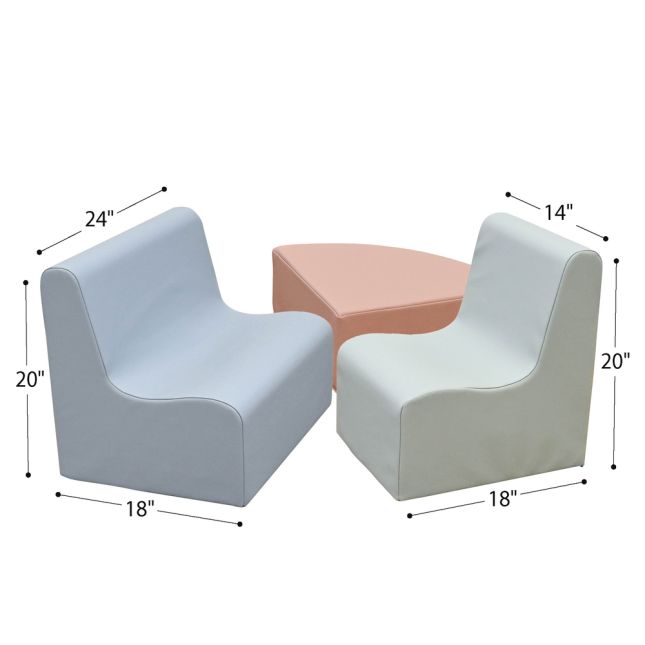 Happy Hangout Medium Contour Seating Set of 3 - Elements