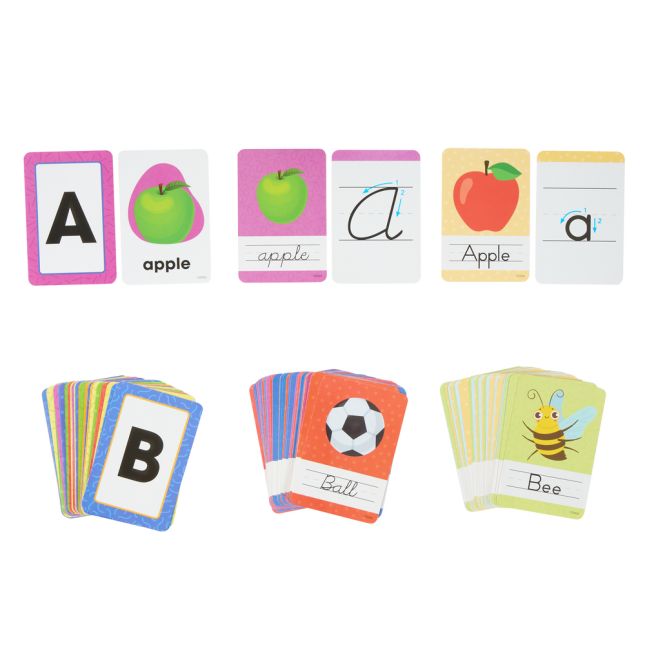 Literacy Flash Cards- Alphabet Printing and Cursive Practice - 3 deck set