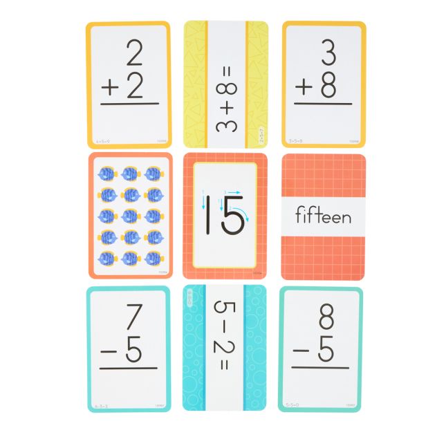 Math Flash Cards - Counting 0-20, Addition and Subtraction - 3 deck set