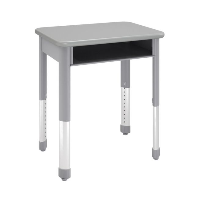 Interchange® Rectangle Open Front Desk - North Sea Gray