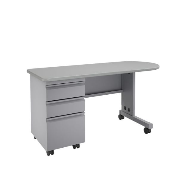 Cascade Mobile Teacher Desk with Storage - North